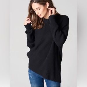 Free People Downtown Asymmetrical Sweater with Dolman Sleeves - Medium
